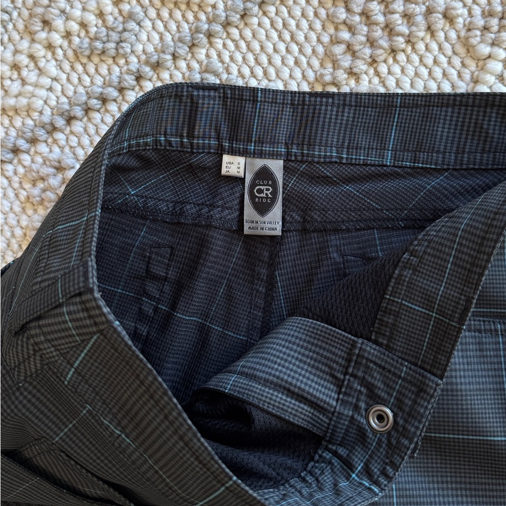 Club Ride Apparel Women's Black Plaid Athletic Shorts - Picture 7 of 10